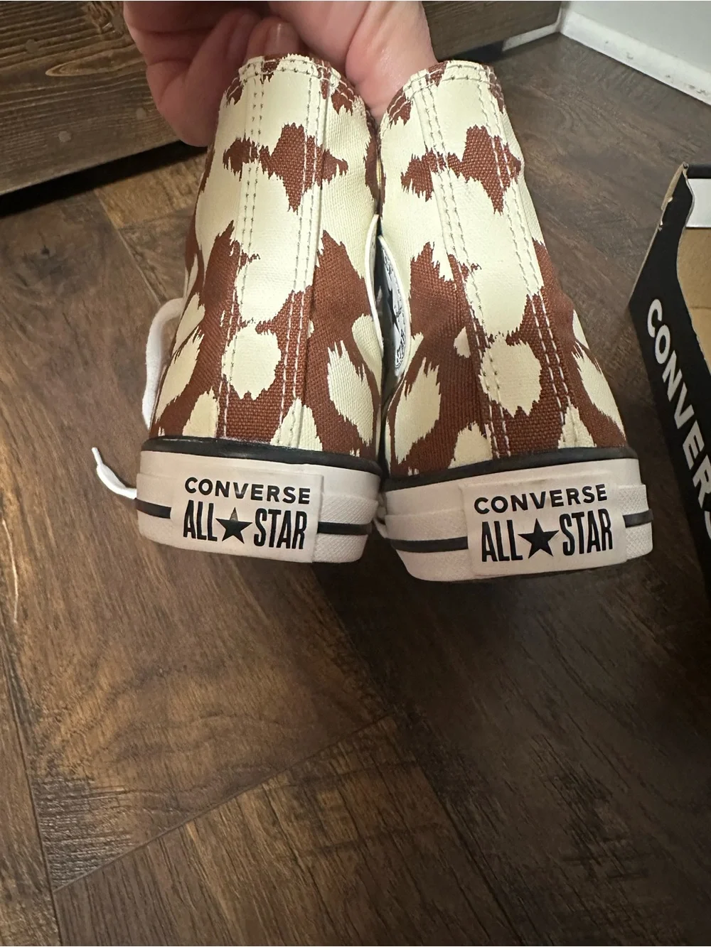Converse Brown and Cream High-Top Sneakers